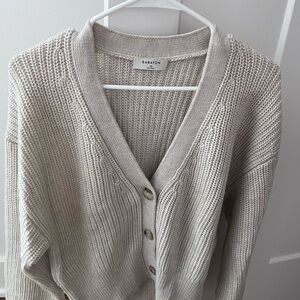 Babaton Beige Knit Cardigan